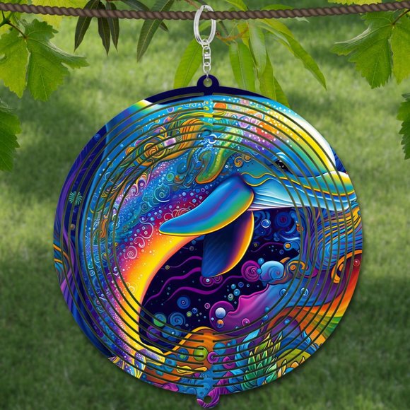 Beautiful Underwater Dolphin Wind Spinner Windspinner  Made to last many years - Picture 1 of 1